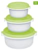 Emsa 3-delige set: magnetrondozen "Micro Family" wit/groen