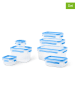 Emsa 7er-Set: Frischhaltedosen "Clip & Close" in Blau