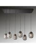 FISCHER & HONSEL Lampa wisząca w kolorze czarno-szarym - 115 x 38 cm