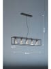 FISCHER & HONSEL Hanglamp zwart/grijs - (B)95 x (H)18 cm