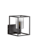 FISCHER & HONSEL Wandleuchte "Iska" in Schwarz/ Grau - (B)16 x (H)20 x (T)18,5 cm