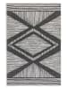 Elle Decoration Dywan zewnętrzny "Rhombus" w kolorze czarno-jasnoszarym