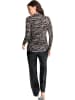Heine Longsleeve in Schwarz/ Hellbraun