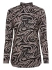 Heine Longsleeve in Schwarz/ Hellbraun