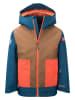 Trollkids Ski-/ Snowboardjacke "Rauland" in Hellbraun/ Blau
