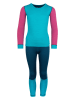 Trollkids 2-delige functionele ondergoedset "Merino" turquoise/donkerblauw