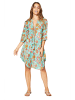 Aller Simplement Jurk turquoise/oranje