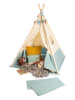 Pinolino Spielzelt "Yuma" in Beige/ Blau - (B)122 x (H)150 x (T)120 cm - ab 3 Jahren