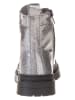 lamino Leren boots zilverkleurig