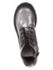 lamino Leren boots zilverkleurig