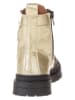 lamino Leren boots goudkleurig