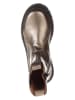 lamino Leren chelseaboots goudkleurig