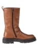 lamino Leder-Boots in Hellbraun