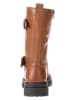 lamino Leder-Boots in Hellbraun