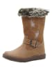 lamino Leder-Boots in Hellbraun