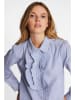 Rich & Royal Bluse in Blau/ Weiß