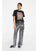 Rich & Royal Hose in Silber/ Schwarz