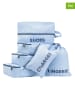 Puccini 6er-Set: Reiseorganizer in Weiß/ Blau