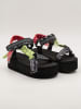 Bellucci Haksandalen zwart/rood/groen