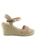 Bellucci Keilsandaletten in Rosa/ Gold
