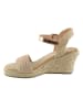 Bellucci Keilsandaletten in Rosa/ Gold