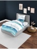 Bierbaum Seersucker beddengoedset wit/blauw