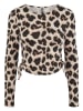 Pieces Longsleeve in Beige/ Braun
