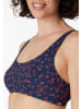 Schiesser Bikinitop donkerblauw/rood