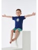 Schiesser Pyjama blauw/mintgroen