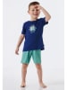Schiesser Pyjama blauw/mintgroen