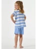 Schiesser Pyjama donkerblauw/wit