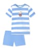 Schiesser Pyjama donkerblauw/wit
