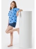 Schiesser Pyjama blauw/donkerblauw