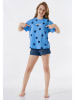Schiesser Pyjama blauw/donkerblauw