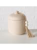 Boltze Voorraadpot "Chimera" crème - (H)13 cm