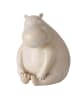 Boltze 3er-Set: Dekofiguren "Hippo" in Creme - (H)12 cm