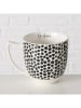 Boltze 2-delige set: mokken "Joona" wit/zwart - 400 ml