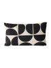 Boltze Kissen "Larson" in Schwarz/ Creme - (L)48 x (B)11 cm