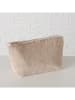 Boltze 2er-Set: Kulturbeutel "Furry" in Creme/ Beige - (L)26,7 x (B)16,4 cm