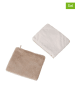 Boltze 2-delige set: toilettassen "Furry" crème/beige - (L)26,8 x (B)27,1 cm
