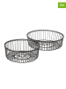 Boltze 2-delige set: decoratieve schalen "Cantina" zwart