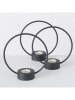 Boltze 3-delige set: theelichthouders "Rumba" zwart - (H)20 cm