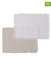 Boltze 2-delige set: placemats "Lenea" wit/beige - (L)52 x (B)38 cm