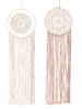 Boltze 2er-Set: Traumfänger "Chakra" in Beige/ Creme - (H)86 cm