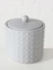 Boltze 2-delige set: voorraadpotten "Marana" lichtroze/geel - (H)12 cm