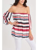 Milan Kiss Bluse in Weiß/ Rot