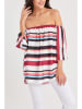 Milan Kiss Bluse in Weiß/ Rot