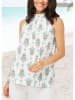 Milan Kiss Blousetop wit/turquoise