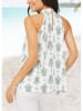 Milan Kiss Blousetop wit/turquoise