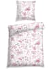 Schiesser Renforcé-Bettwäsche-Set "Fiora" in Weiß/ Rosa
